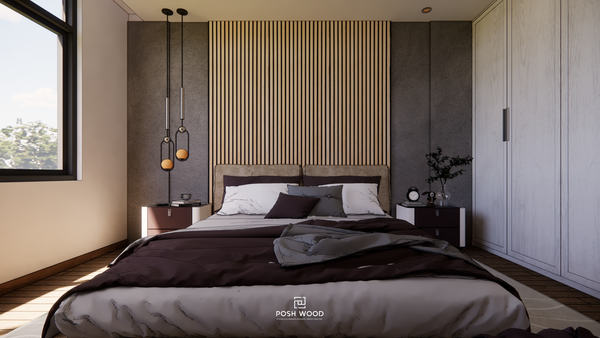 Creating a serene and relaxing environment for your bedroom with Posh Wood panels