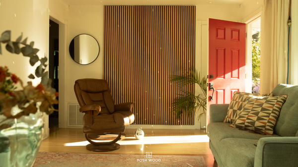 Beautiful interior photo using Posh Wood slat paneling