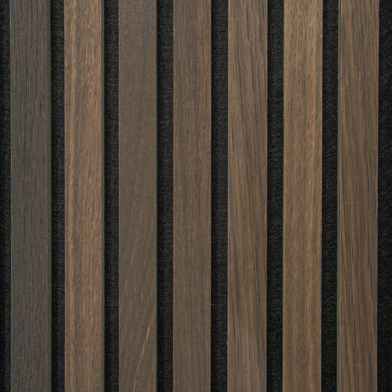 Posh Charred Oak Acoustic Slat Wood Wall Panels